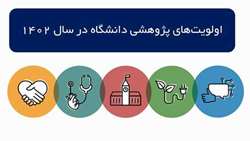 اولویت های پژوهشی 1402 دانشگاه اعلام شد